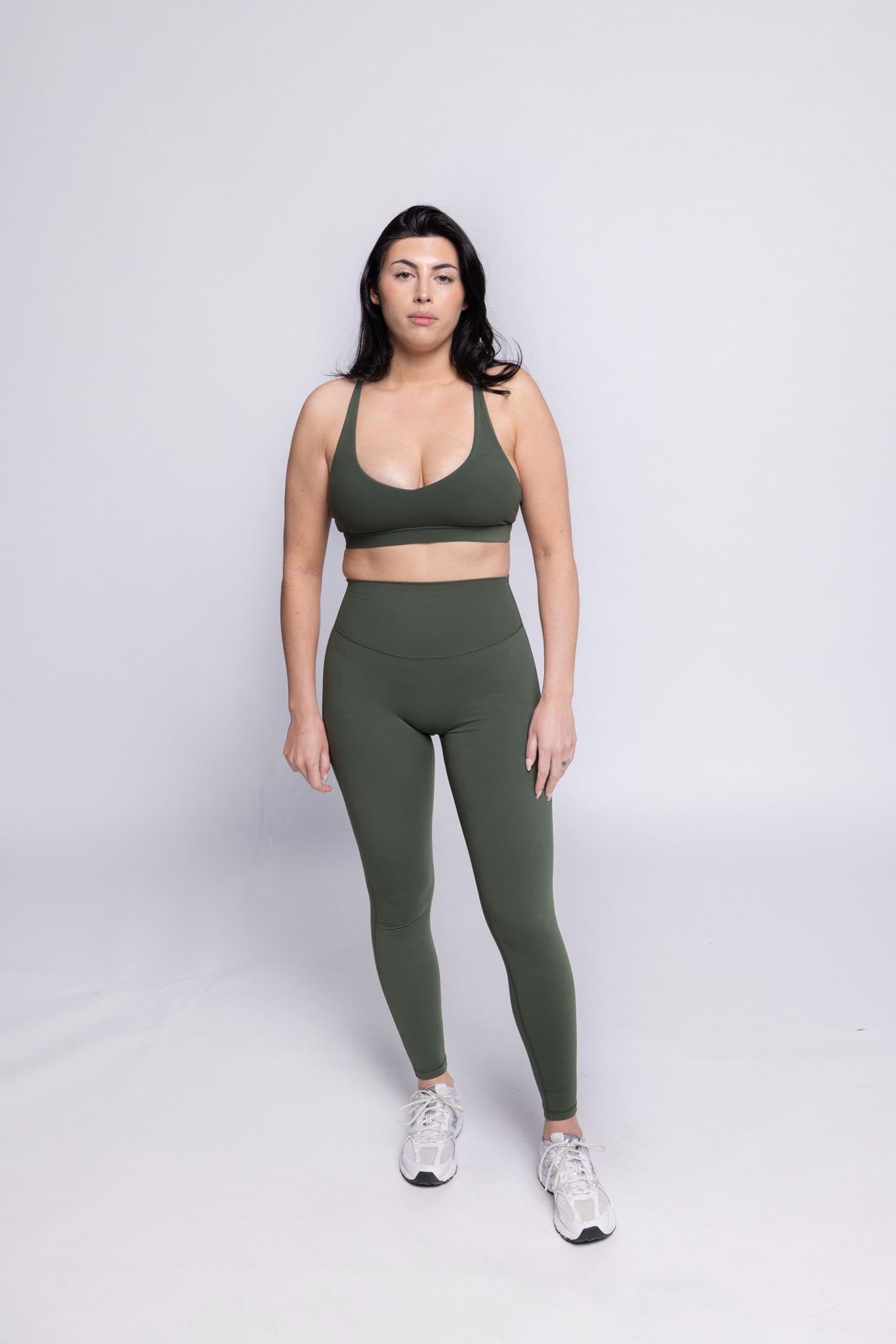 Florine Leggings - Crocodile Green (Hidden Scrunch)