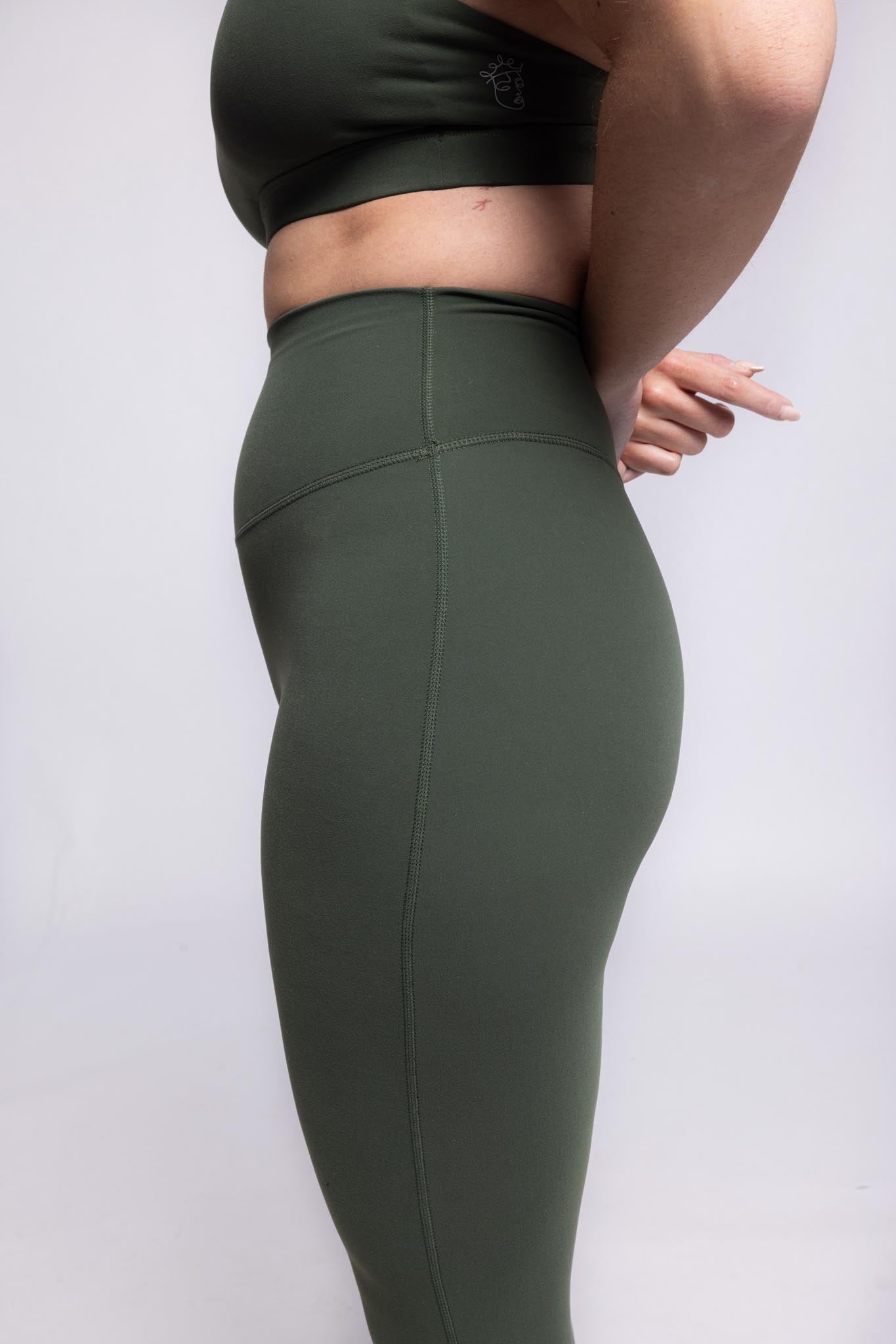 Florine Leggings - Crocodile Green (Hidden Scrunch)