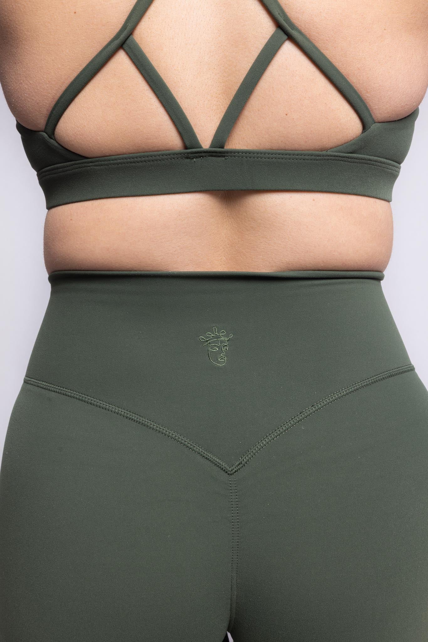 Florine Leggings - Crocodile Green (Hidden Scrunch)