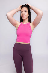 Ribbed Tank top / Bra - Diva Pink