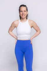 Ribbed Tank top / Bra - White