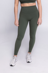 Florine Leggings - Crocodile Green (Hidden Scrunch)