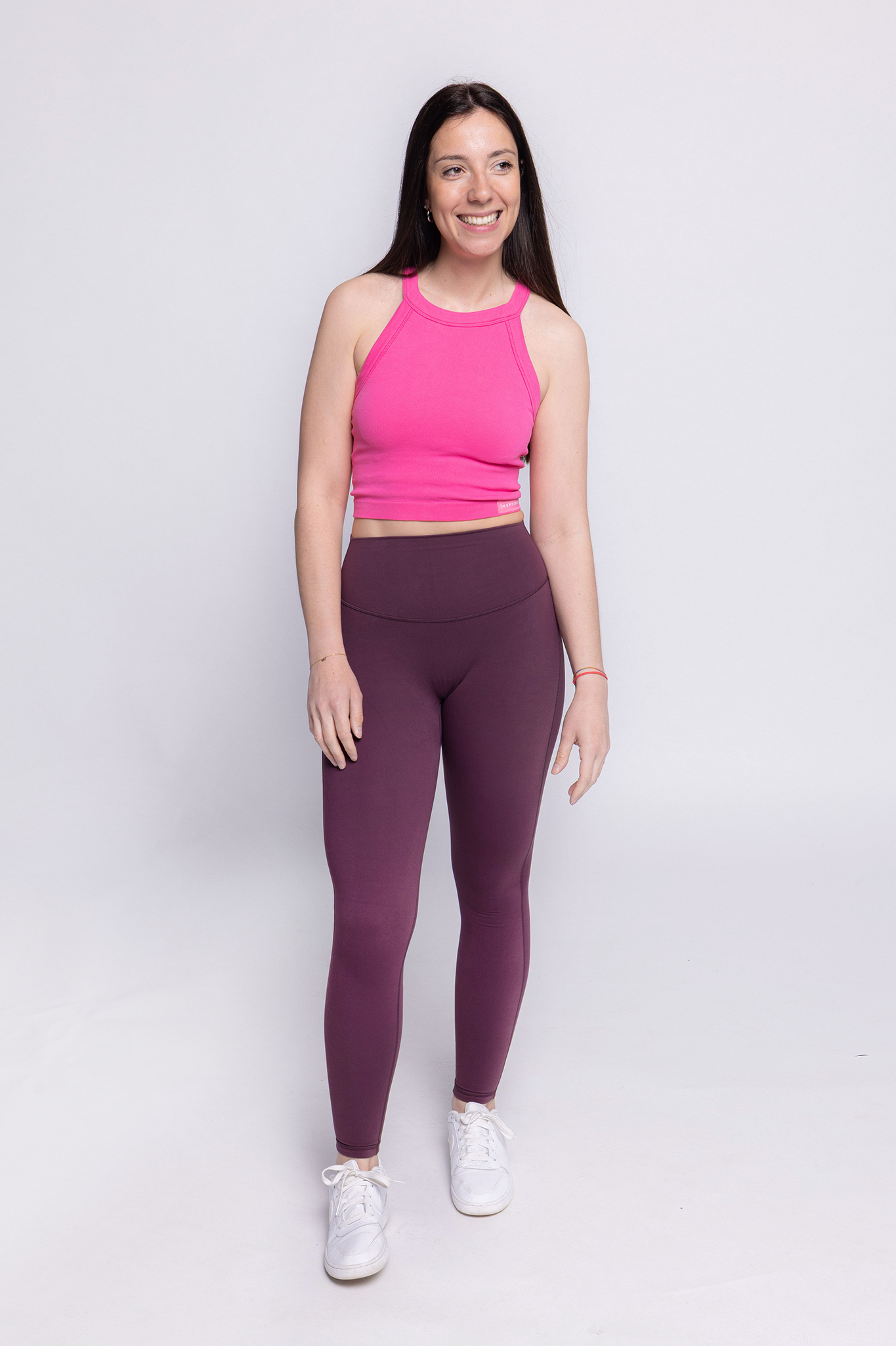 Florine Leggings - Smocked Cherry (Hidden Scrunch)