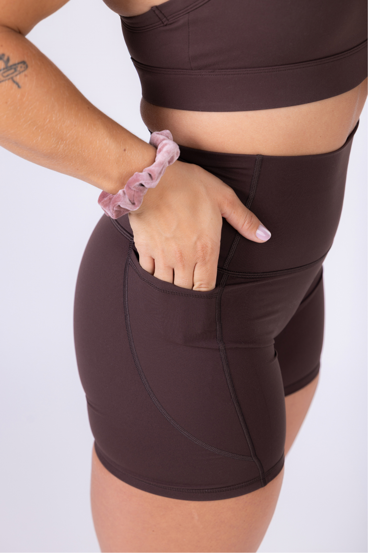 Claire Shorts Pockets - Espresso