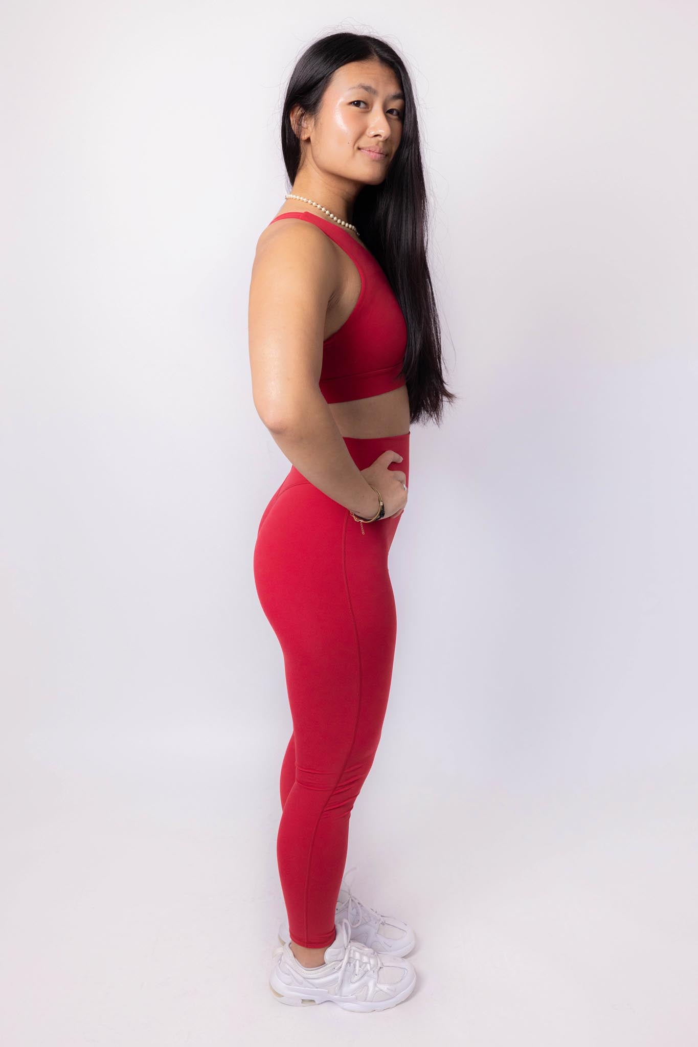 Florine Leggings - Ruby (Hidden Scunch)