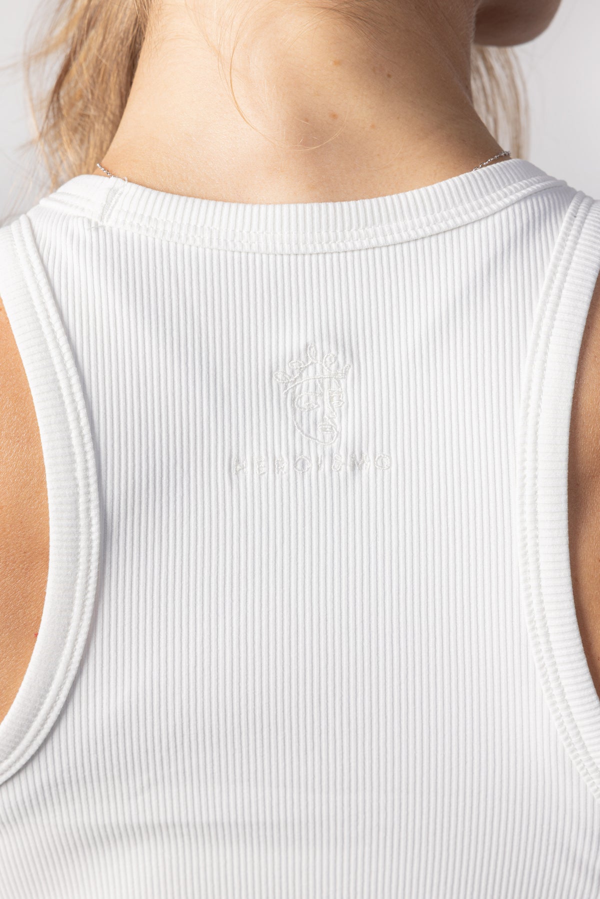 Morgane Ribbed Tank Top - White