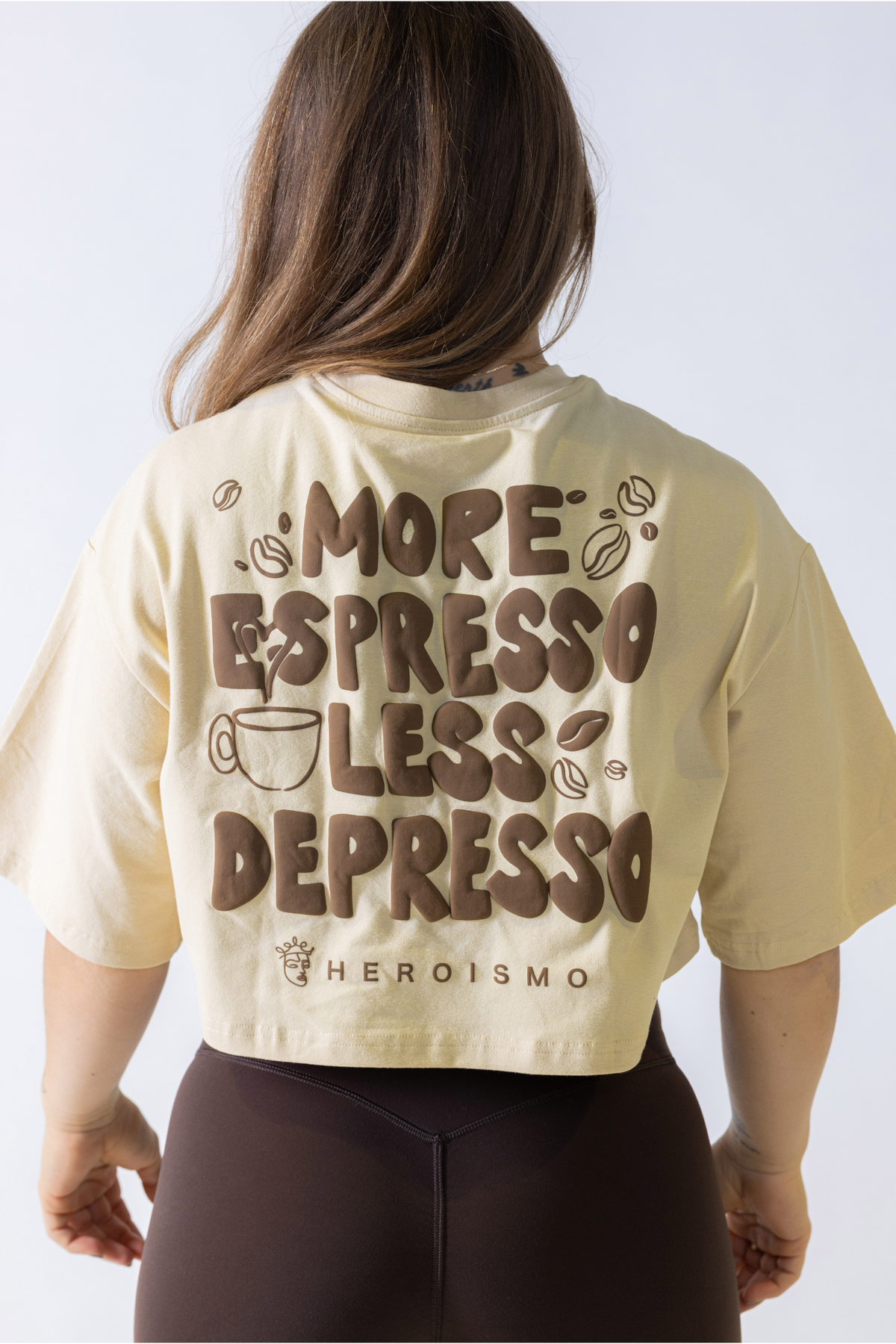 Justine Cropped T-shirt - More Espresso