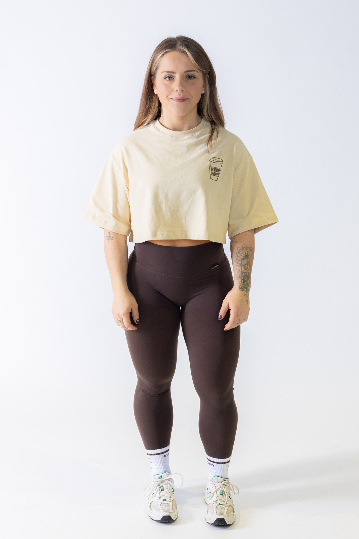 Justine Cropped T-shirt - More Espresso