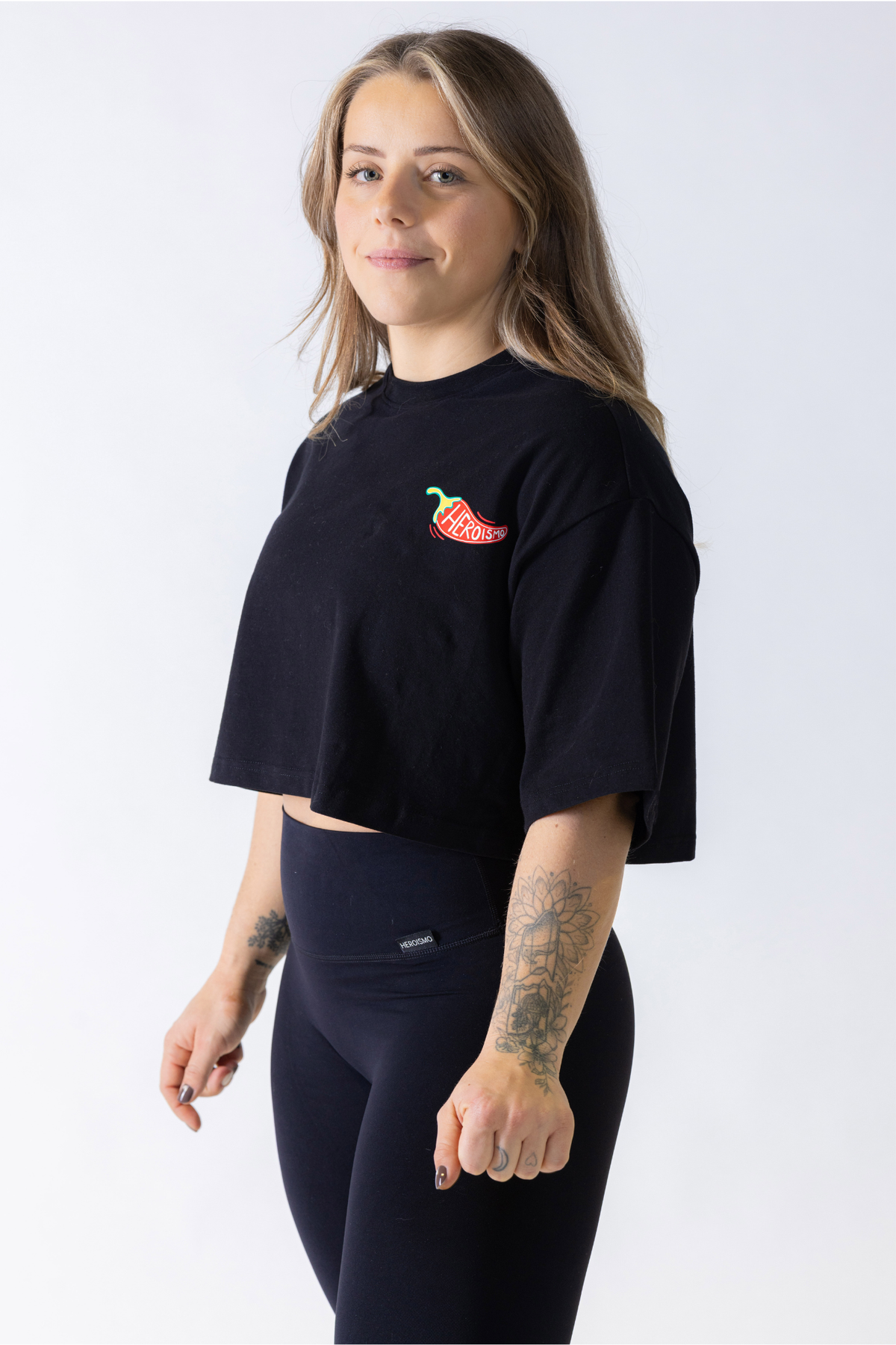 Justine Cropped T-shirt - Chilli