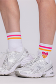 Quarter Socks -  Orange/ Pink