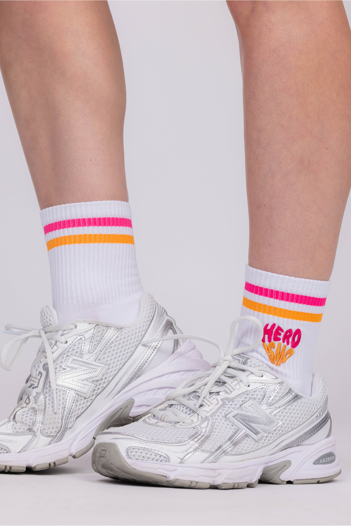 Quarter Socks -  Orange/ Pink
