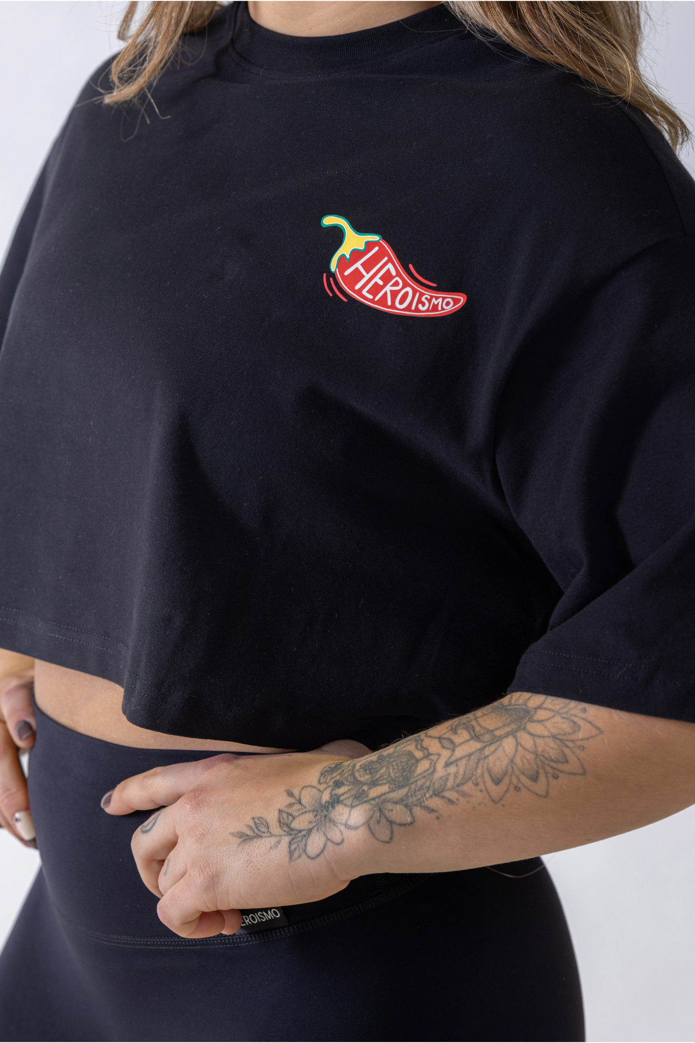 Justine Cropped T-shirt - Chilli