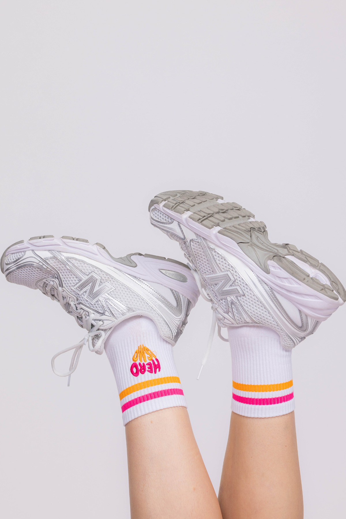 Quarter Socks -  Orange/ Pink
