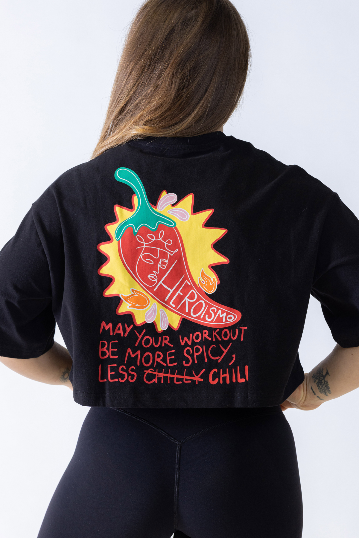 Justine Cropped T-shirt - Chilli