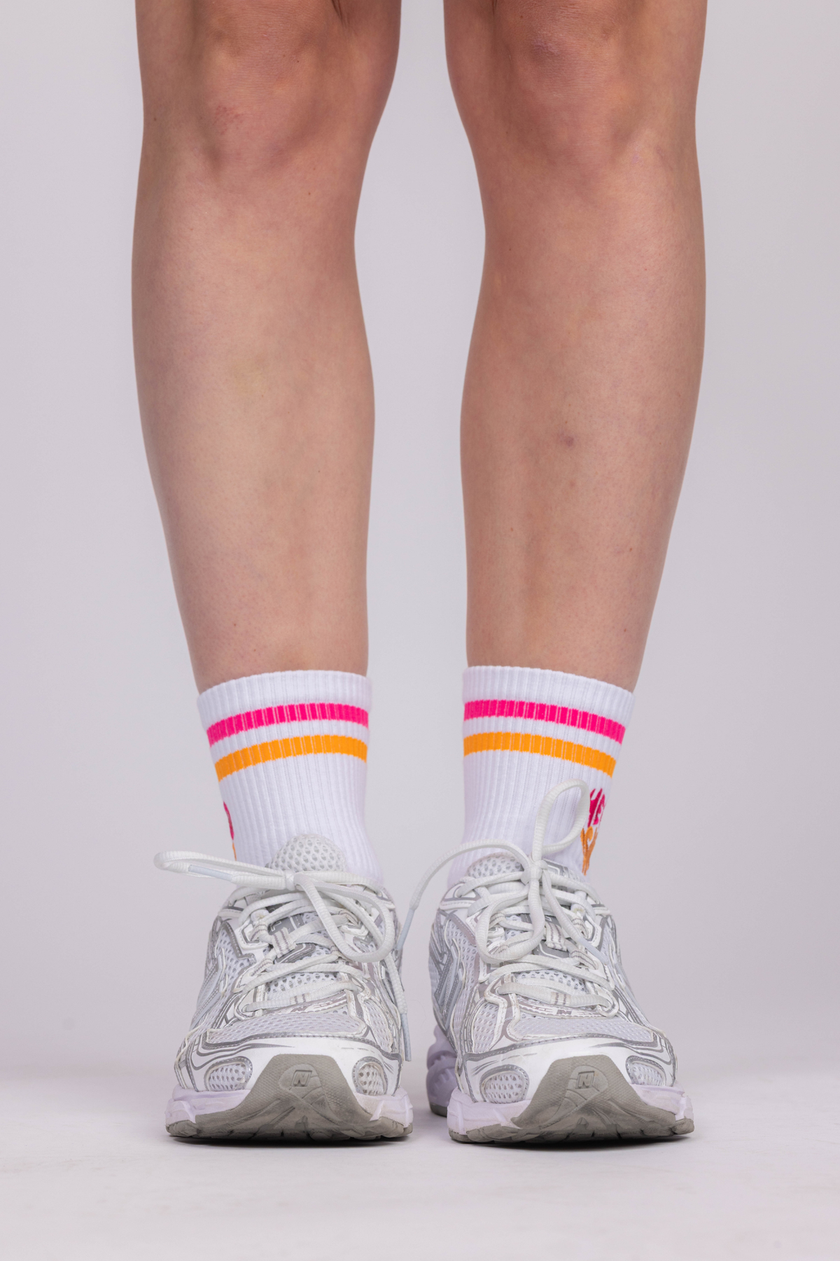Quarter Socks -  Orange/ Pink