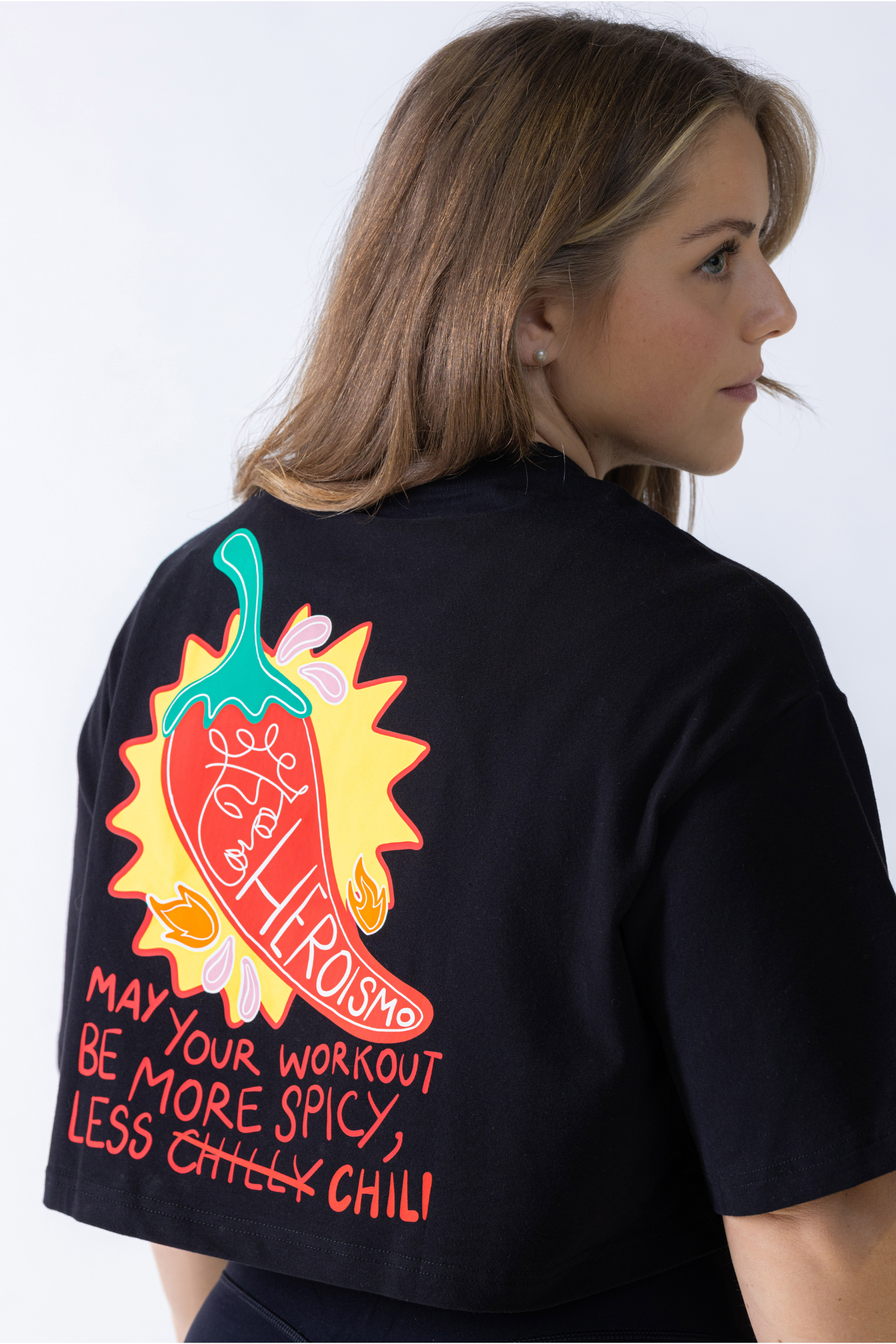 Justine Cropped T-shirt - Chilli