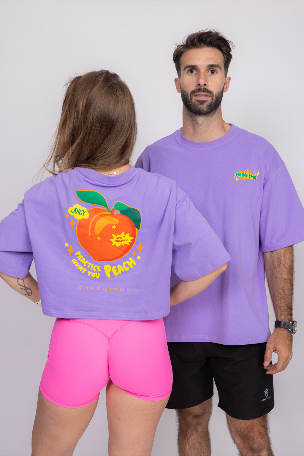 Justine Cropped T-shirt - Peach