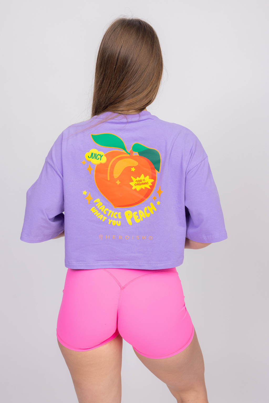 Justine Cropped T-shirt - Peach