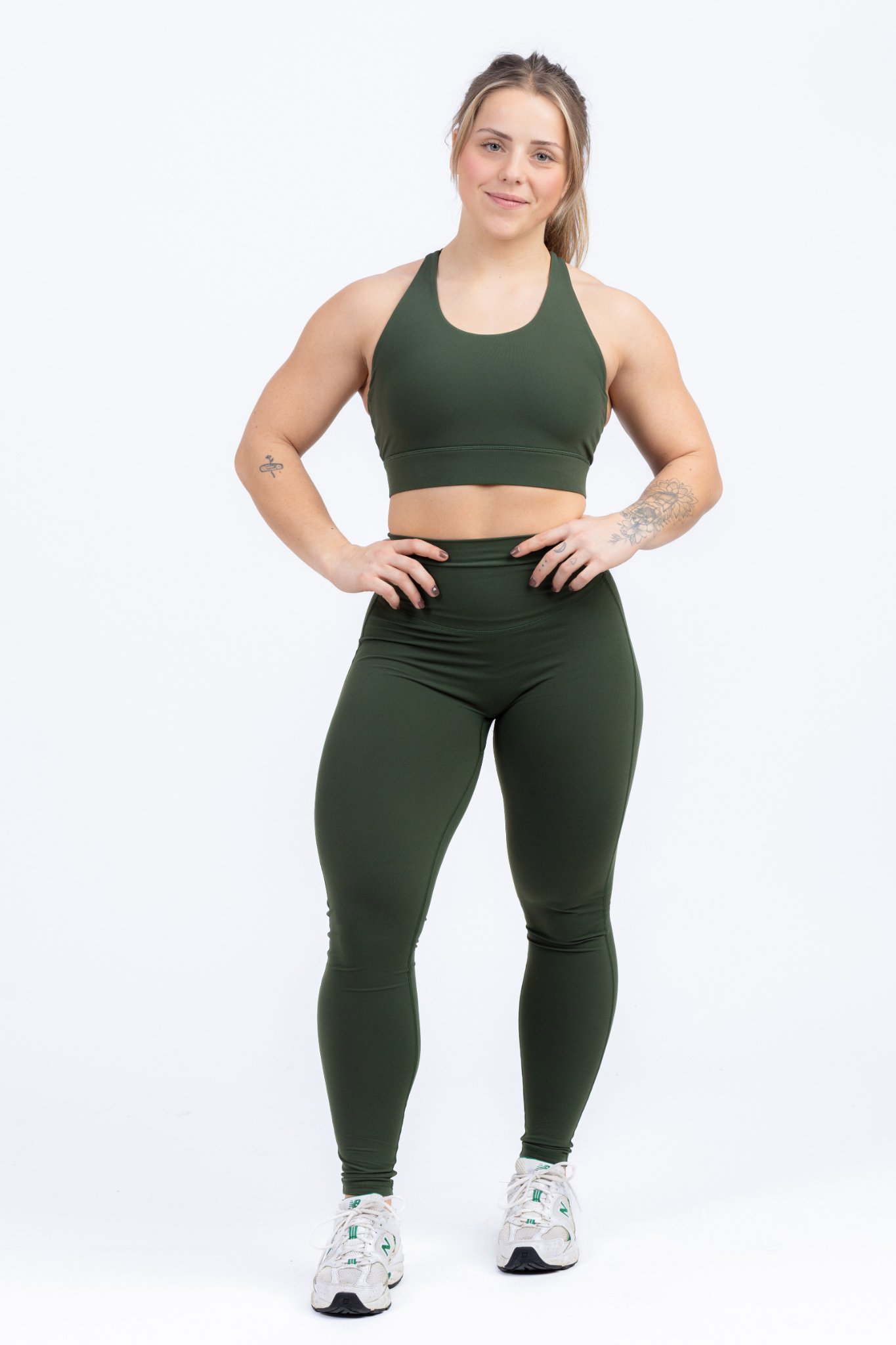 Florine Leggings - Crocodile Green (Hidden Scrunch)