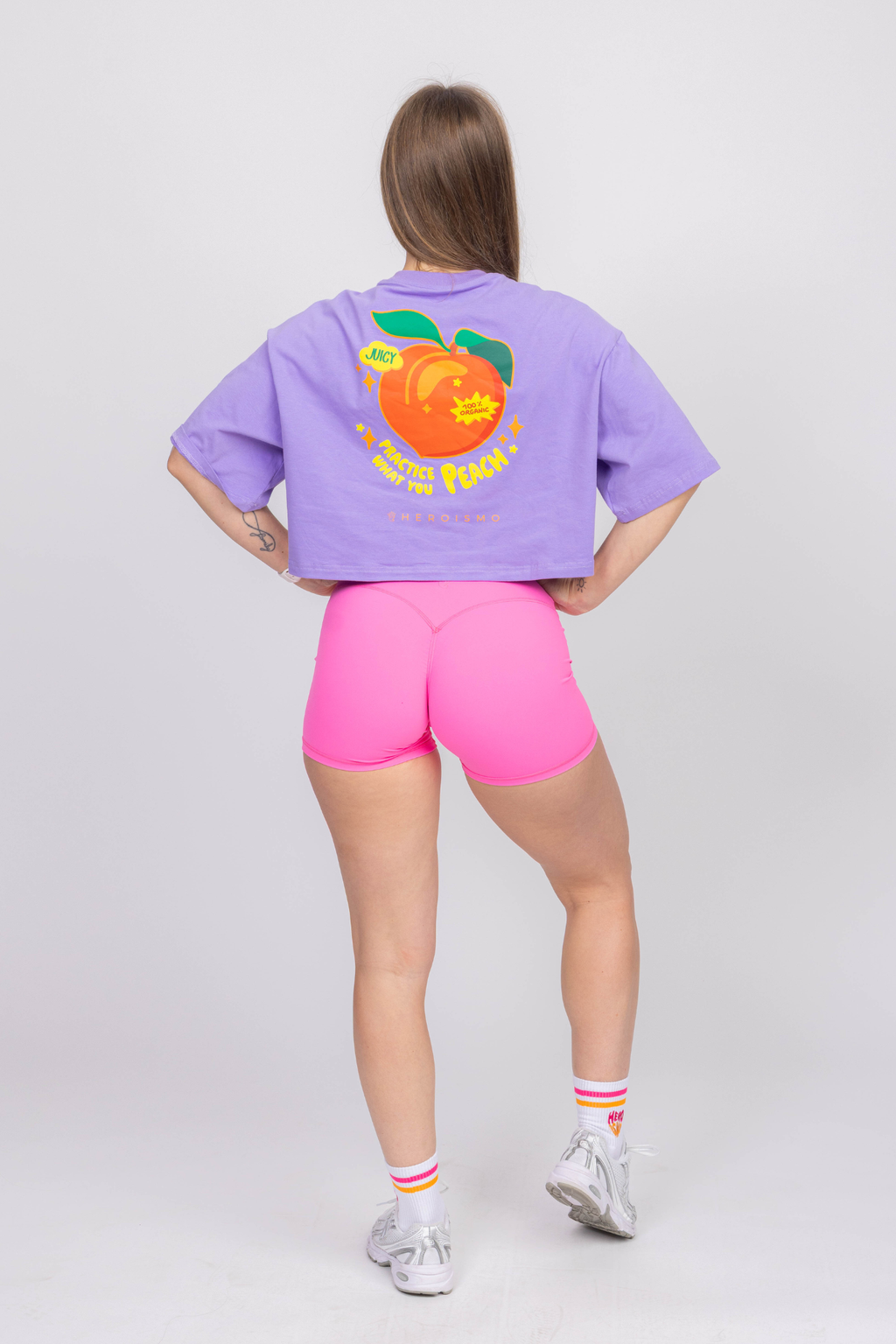 Justine Cropped T-shirt - Peach