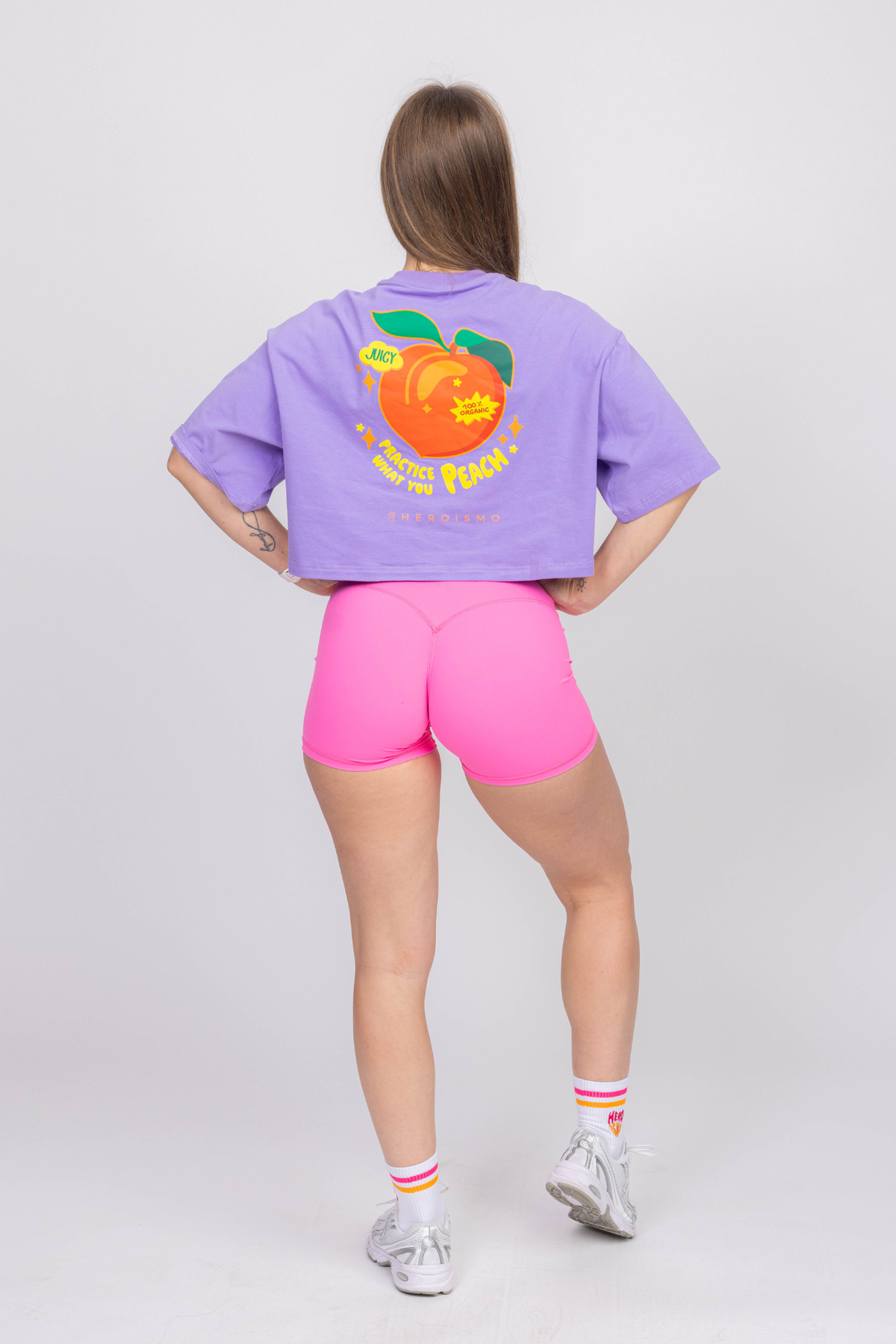 Justine Cropped T-shirt - Peach