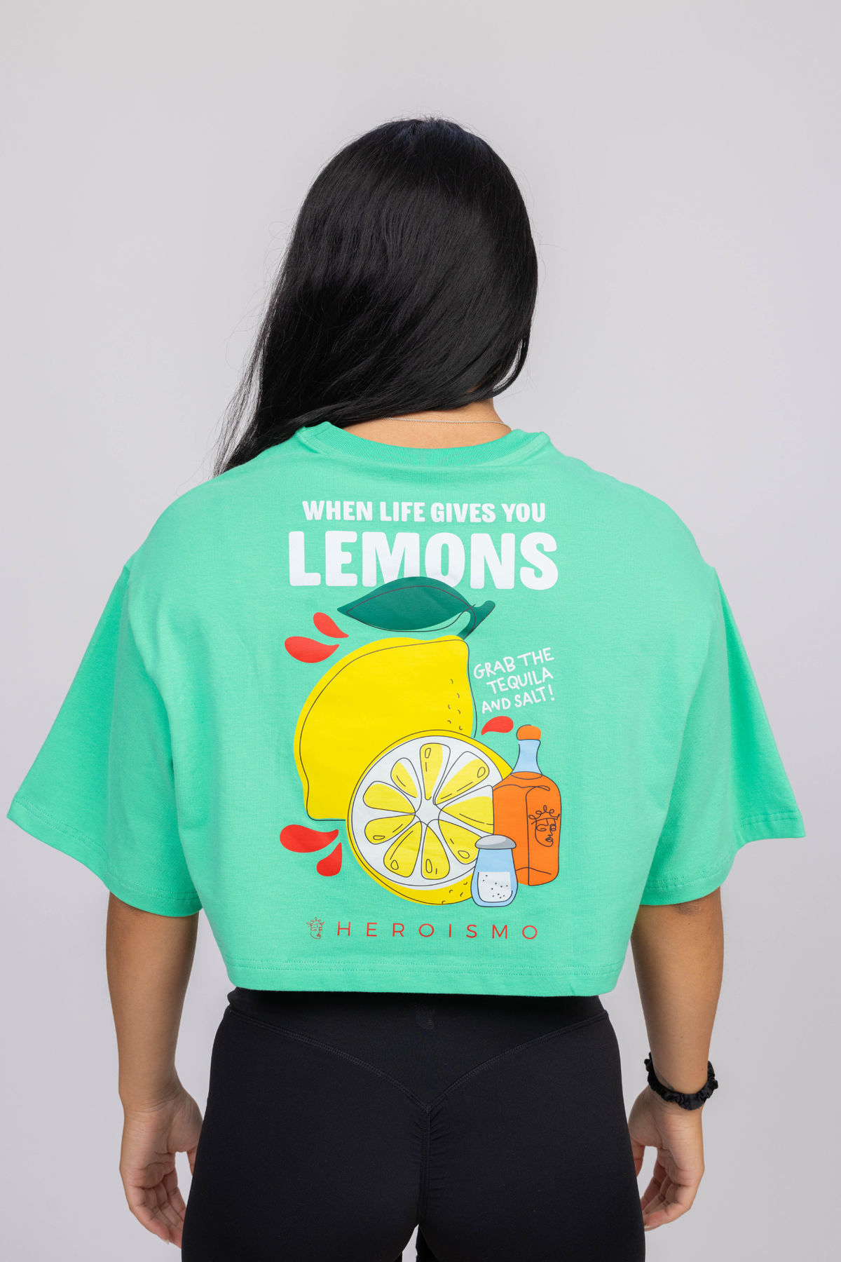 Justine Cropped T-shirt - Lemon