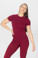 Joelle Open Back Tee - Berry