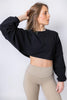 Sabrina Cropped Pullover - Black