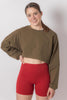 [Final Sale] Sabrina Cropped Pullover - Army Green