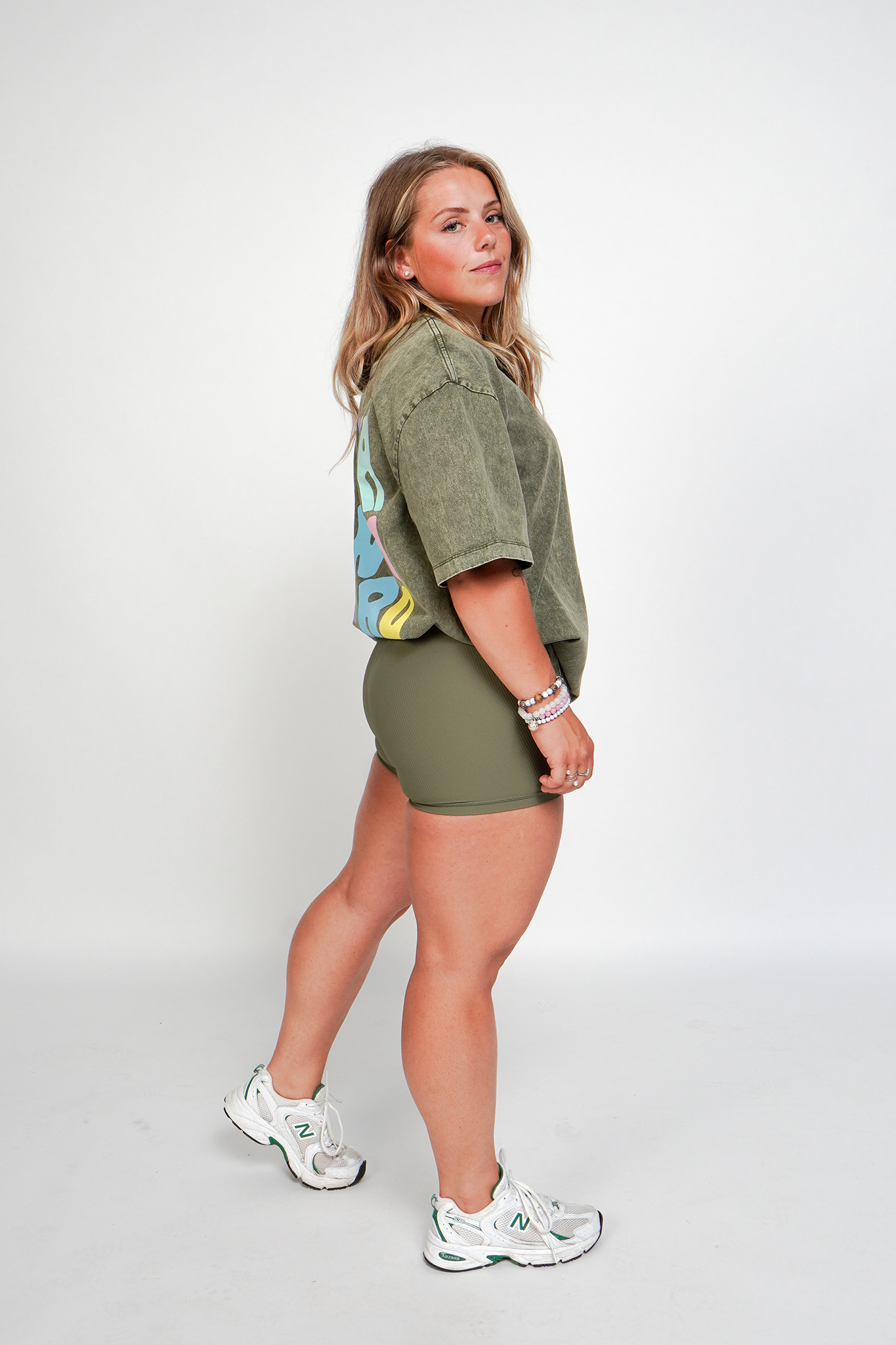 J-P Oversized T-shirt - Crocodile Green