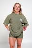 J-P Oversized T-shirt - Crocodile Green