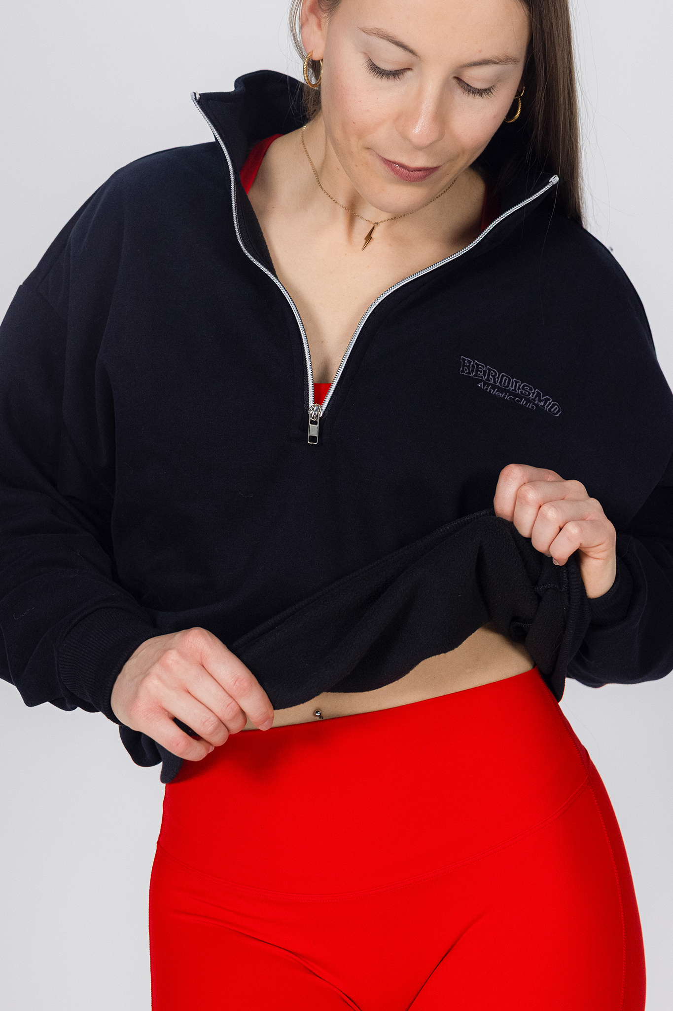 Julia Zip Sweatshirt - Black