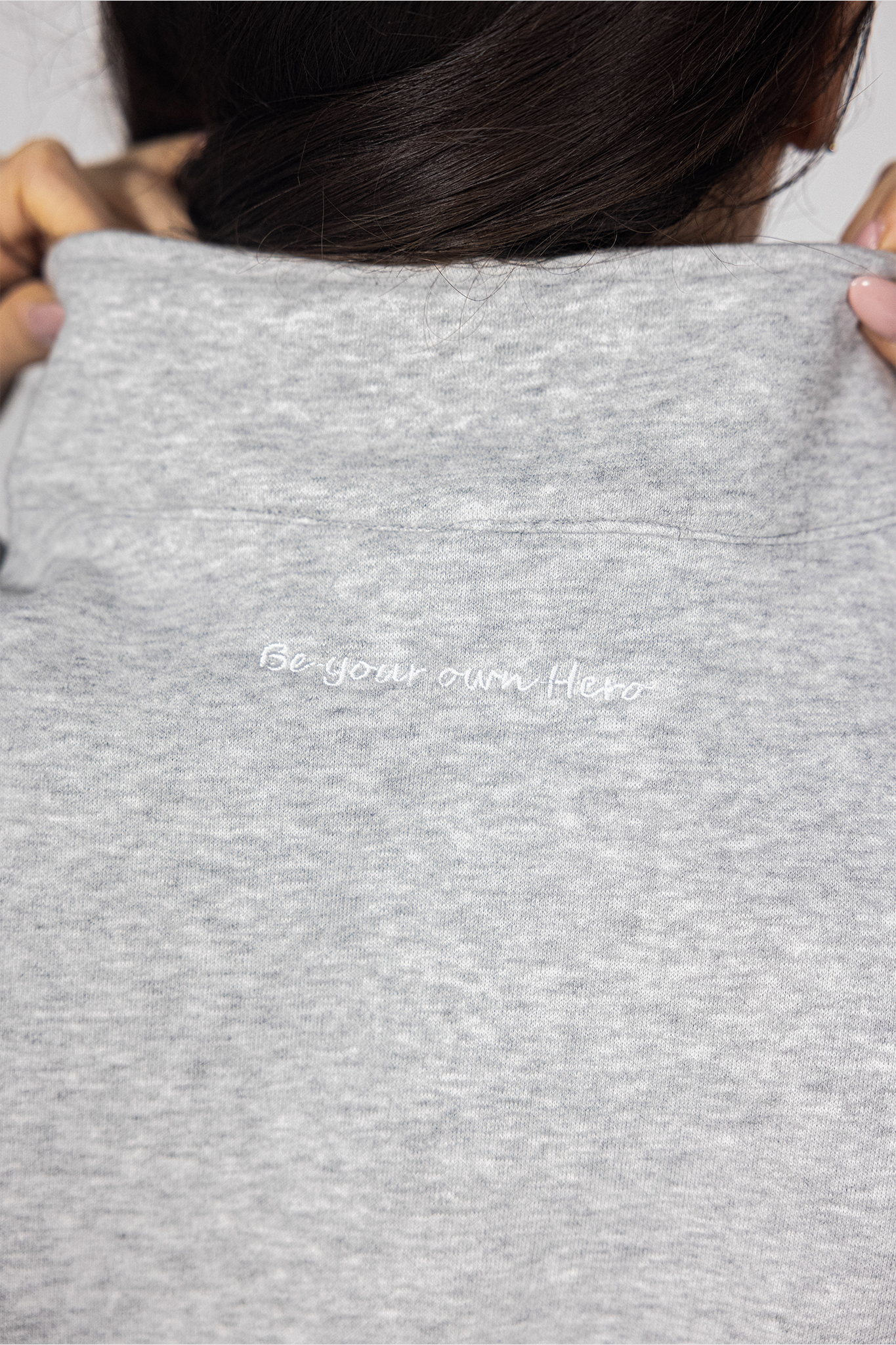 Julia Zip Sweatshirt - Light Grey