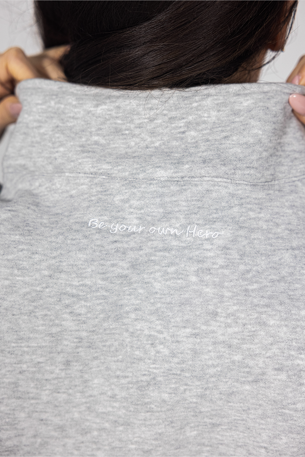 Julia Zip Sweatshirt - Light Grey