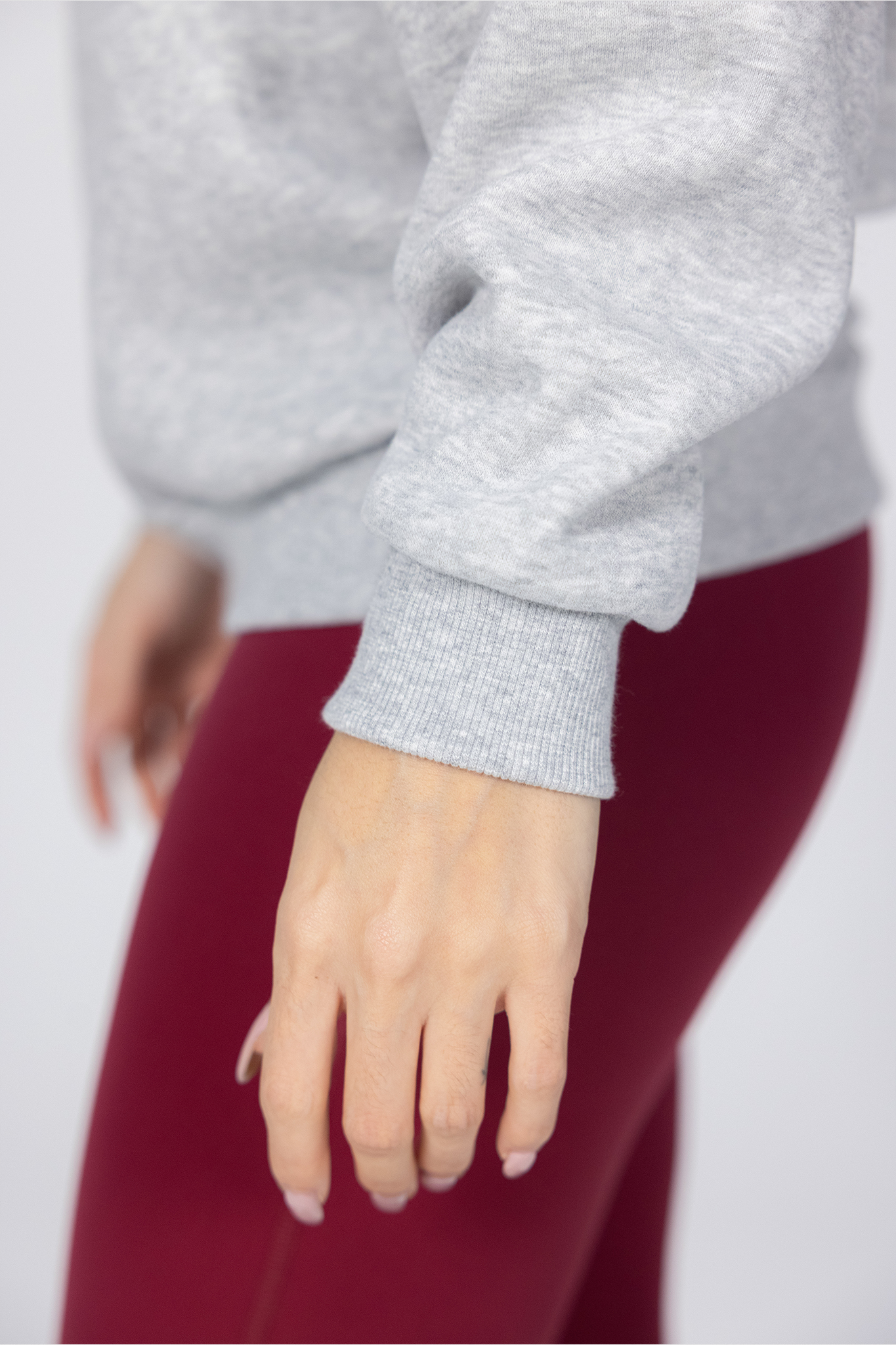 Julia Zip Sweatshirt - Light Grey