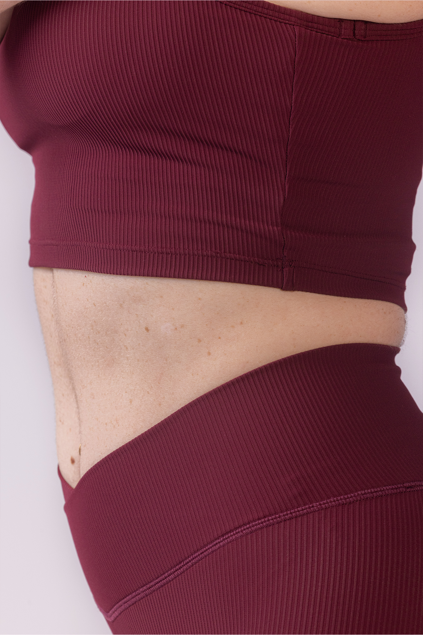 Sophia Ribbed Shorts -  Red Velvet