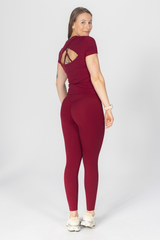 Joelle Open Back Tee - Berry