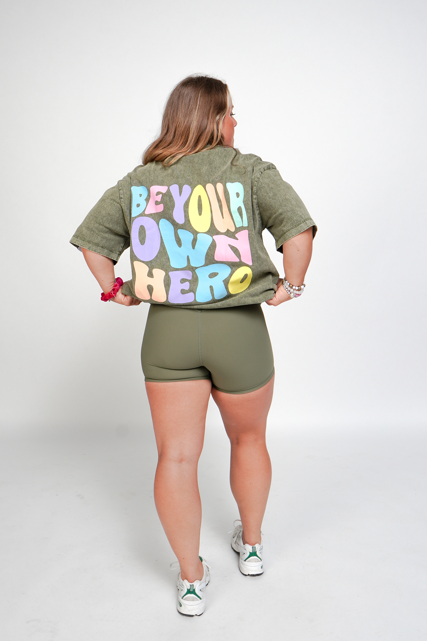 Sophia Ribbed Shorts -  Army Green