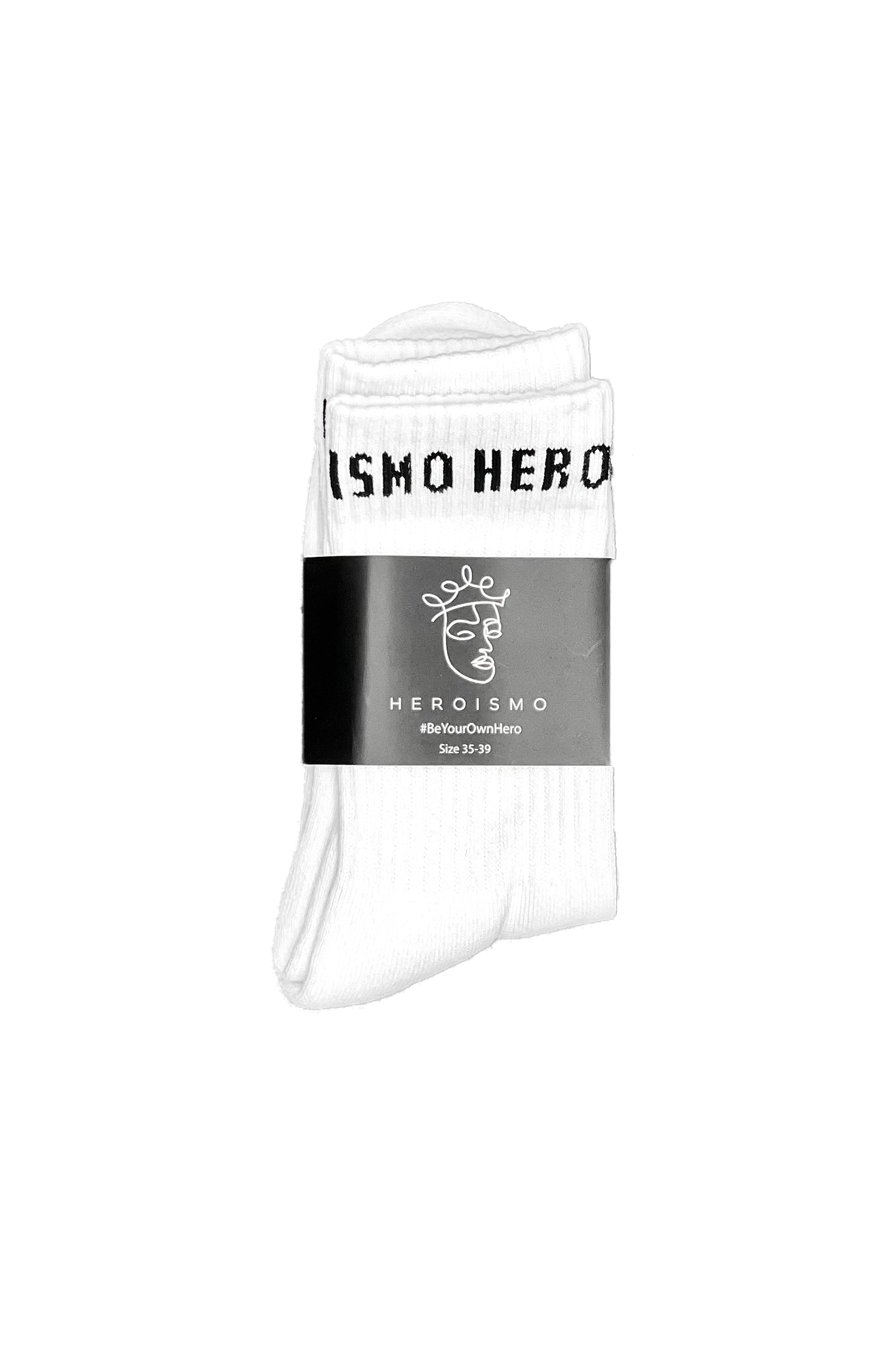 Hero Unisex Socks - White